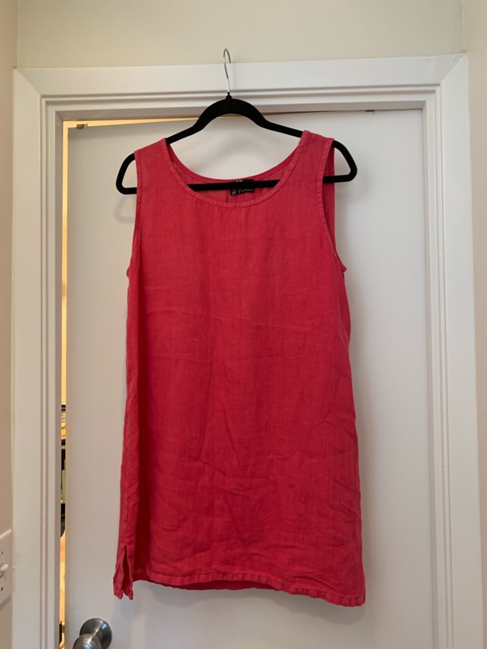 Sleeveless Linen Tunic - Coral Pink